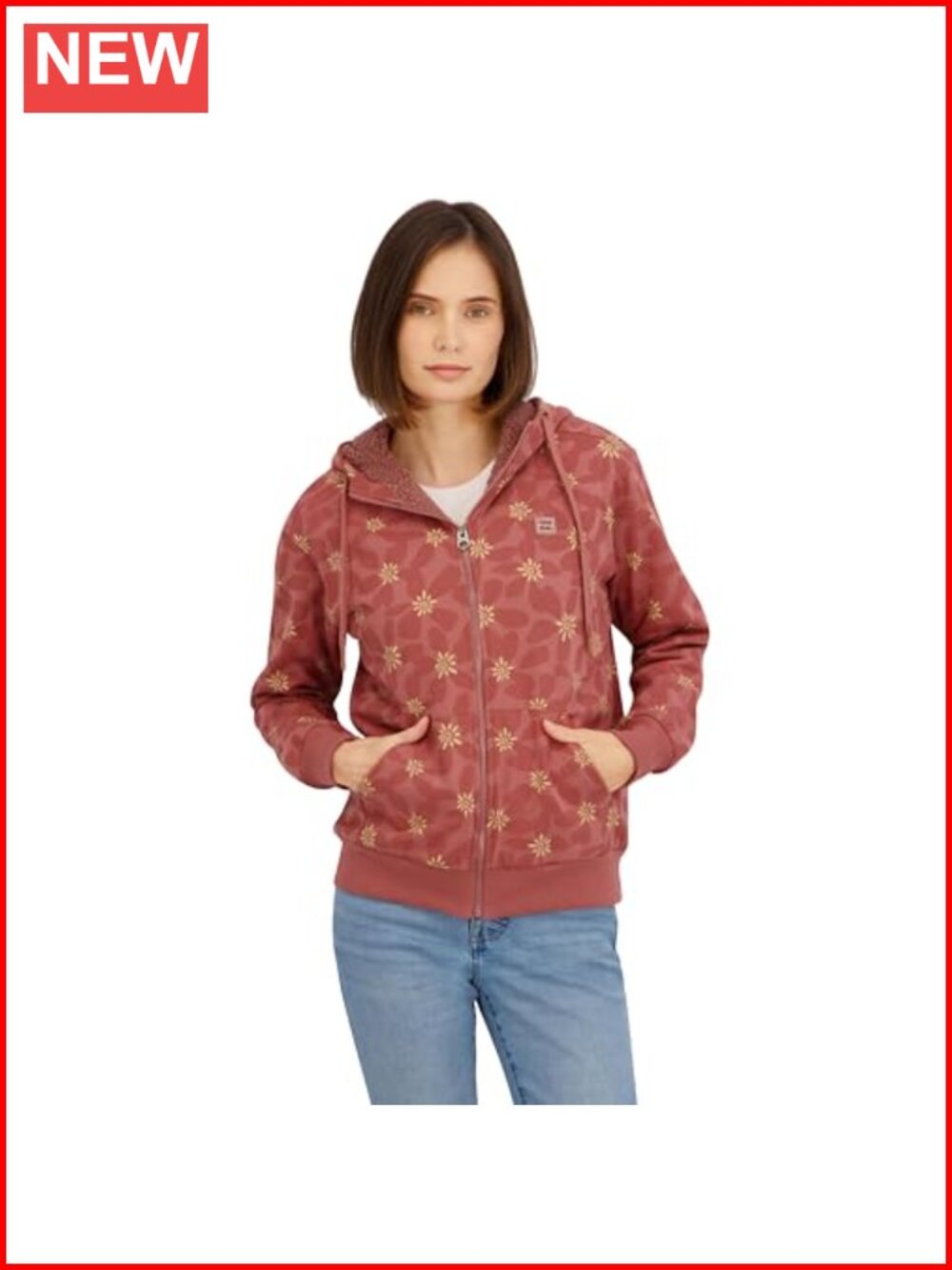 Oversized Sherpa Lined Full Zip Hoodie Jacket Fleece